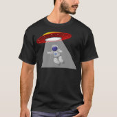 Grappige UFO-astronautenontvoering T-shirt (Voorkant)