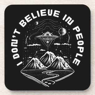 Grappige UFO Buitenaardse Mensen Citaat Bier Onderzetter