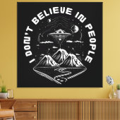 Grappige UFO Buitenaardse Mensen Quote Canvas Afdruk (Insitu (Woonkamer))