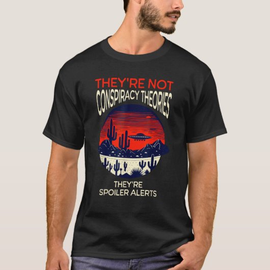 Grappige UFO buitenaardse openbaarmaking complotth T-shirt (Voorkant)
