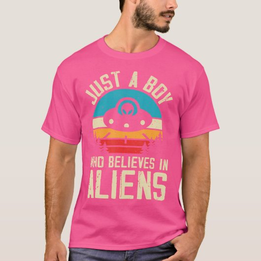Grappige ufo buitenaardse zonsondergang retro  ges t-shirt (Voorkant)