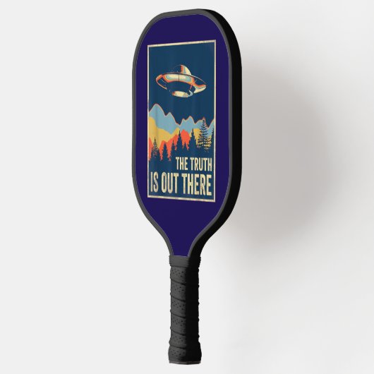 Grappige UFO De Waarheid Is Daar Samenzwering Pickleball Paddle (Links)