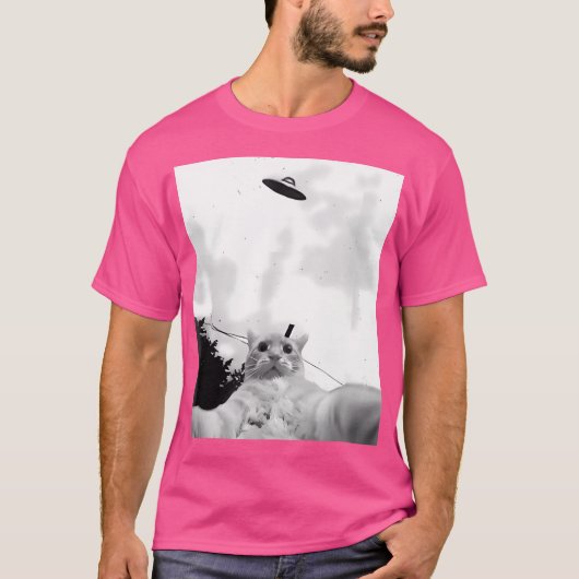 Grappige ufo kat t-shirt (Voorkant)