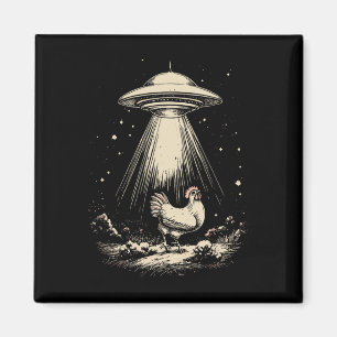 Grappige Ufo Kip Ontvoering Vintage Alien Straal C Magneet