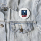 Grappige Ufo-ontvoering Maak Aarde Weer Groot T-sh Ronde Button 5,7 Cm (In situ)
