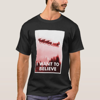 Grappige UFO Sinterklaas Ik wil geloven voor Chris T-shirt