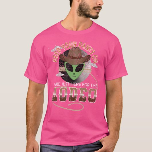 Grappige UFO-westernontvoering T-shirt (Voorkant)