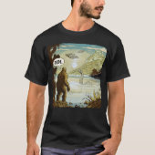 Grappige UFO's Bigfoot Sasquatch Introvert Loch Ne T-shirt (Voorkant)