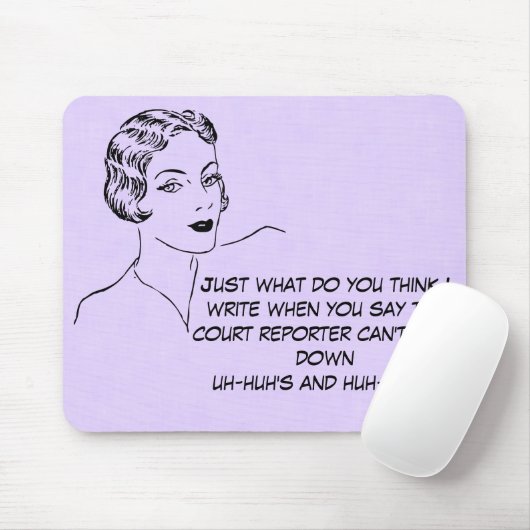 Grappige Uh -uh-huh, de Verslaggever Mousepad van Muismat (Met muis)