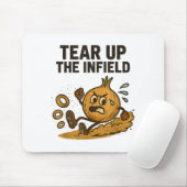 Grappige Ui Ringen Honkbal Base Infield Handschoen Muismat (Met muis)