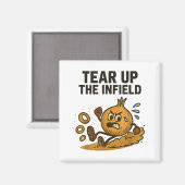 Grappige Ui Ringen Honkbal Basis Infield Handschoe Magneet (Voorkant / Achterkant)