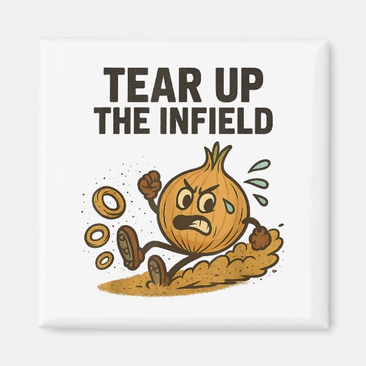 Grappige Ui Ringen Honkbal Basis Infield Handschoe Magneet (Voorkant)