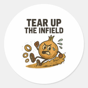 Grappige Ui Ringen Honkbal Basis Infield Handschoe Ronde Sticker