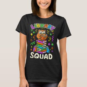 Grappige uil bibliotheek squad leest boek liefhebb t-shirt