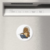 Grappige Uil Dirigent Cartoon Magneet (Insitu (Vaatwasser))