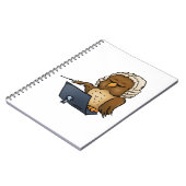 Grappige Uil Dirigent Cartoon Notitieboek (Linkerzijde)