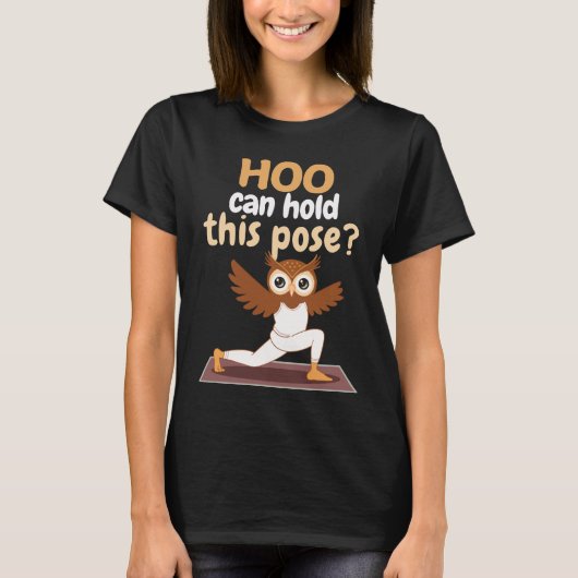 Grappige uil doet meditatie t-shirt (Voorkant)