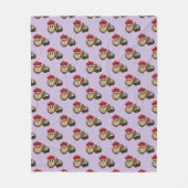Grappige Uil Easter Egg Hunt Patroon Fleece Deken (Voorkant)