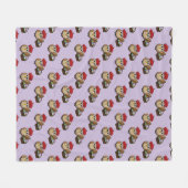 Grappige Uil Easter Egg Hunt Patroon Fleece Deken (Voorkant (Horizontaal))
