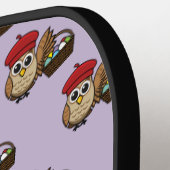 Grappige Uil Easter Egg Hunt Patroon Pickleball Paddle (Links Detail)