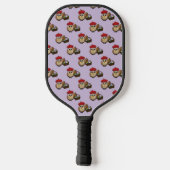 Grappige Uil Easter Egg Hunt Patroon Pickleball Paddle (Achterkant)