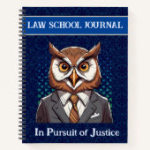 Grappige Uil Gifts voor Law Student Advocaat Handh Notitieboek (Voorkant)