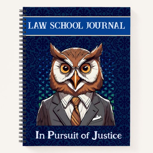 Grappige Uil Gifts voor Law Student Advocaat Handh Notitieboek (Voorkant)