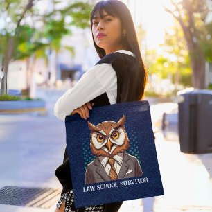 Grappige Uil Gifts voor Law Student Advocaat Handh Tote Bag