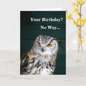 Grappige Uil Kaart (Gele Bloem)