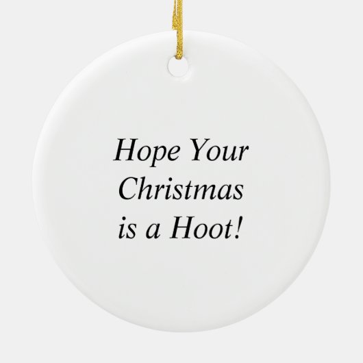 Grappige Uil Kerst Punt Keramisch Ornament (Achterkant)