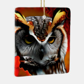 Grappige Uil Kerstmis Pun Keramisch Ornament (Rechts)