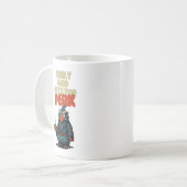 Grappige uil met koffiemok (Voorkant links)