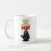 Grappige uil met koffiemok (Links)