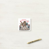Grappige Uil Onderwijzer Mascotte - Grammatica & W Post-it® Notes (Op bureau)
