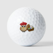 Grappige Uil Pasen Ei Hunt Golfballen (Voorkant)