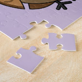 Grappige Uil Pasen Ei Hunt | personaliseren Legpuzzel (Zijkant)