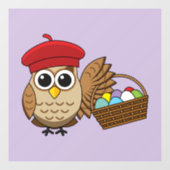 Grappige Uil Pasen Ei Hunt Raamsticker (Vel)