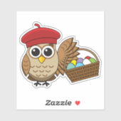 Grappige Uil Pasen Ei Hunt Sticker (Vel)