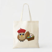 Grappige Uil Pasen Ei Hunt Tote Bag (Voorkant)