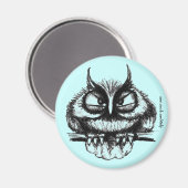 Grappige uil pen inkt tekening kunst magneet ontwe (Voorkant / Achterkant)