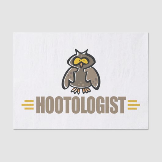 Grappige Uil Tissuepapier (Voorkant)