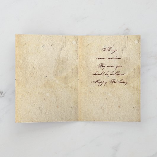 Grappige  Uil Verjaardag Kaart (Binnen)