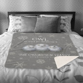 Grappige Uil We Willen Voor Kerstmis ... Sneeuwuil Sherpa Deken