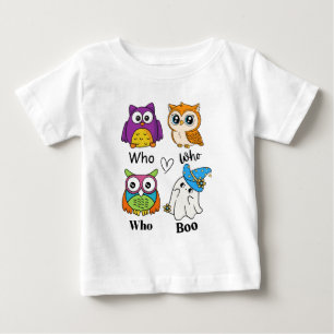 Grappige uilen en spook Halloween Kinder T-shirt