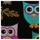 grappige uilen stof (Close Up)