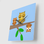 grappige uilen vierkante klok (Hoek)