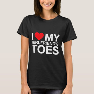 Grappige uitdrukking hart mijn vriendin tenen sarc t-shirt