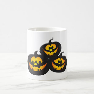 Grappige uitdrukkingen Halloween pompoenen Koffiemok