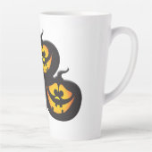Grappige uitdrukkingen Halloween pompoenen Latte Mok (Rechts)