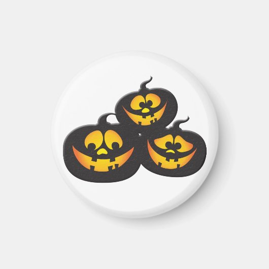 Grappige uitdrukkingen Halloween pompoenen Magneet (Voorkant)